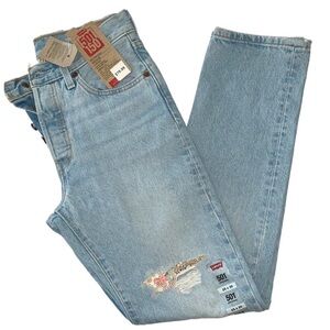 Levi’s 150 anniversary flower child 501 jeans